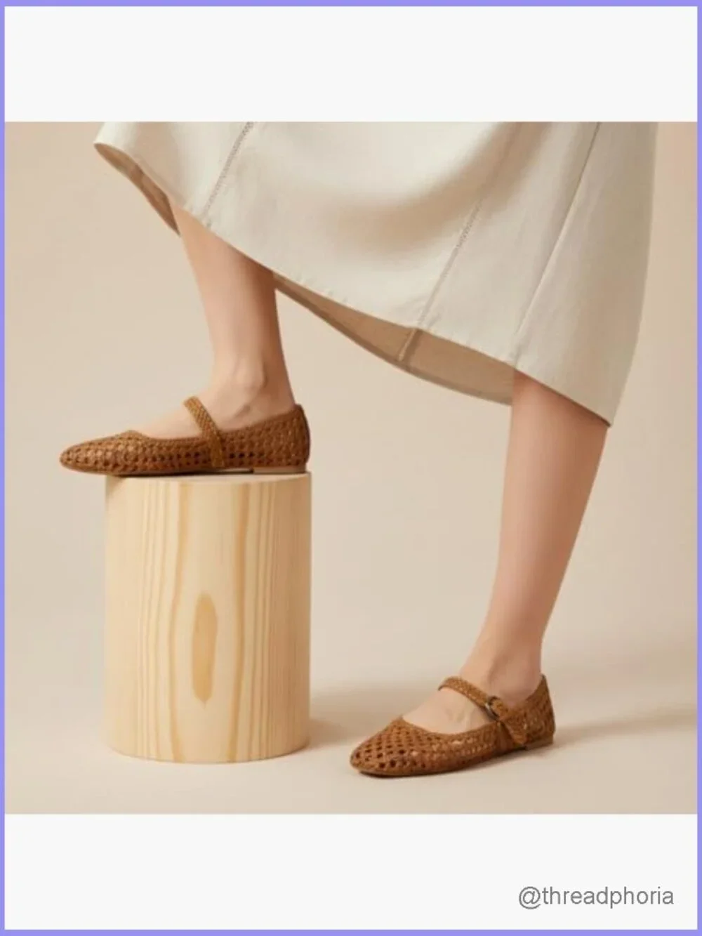 Hand Woven Mary Jane Flats with Memory Foam, Braided Adjustable Buckle, Dressy